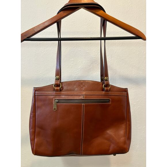 Patricia Nash Rich Brown Leather Shoulder Bag - Picture 1 of 6